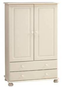 Richmond White Painted Low Combination Wardrobe Richmond White