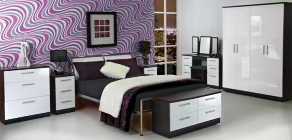 Black and White Gloss Bedroom
